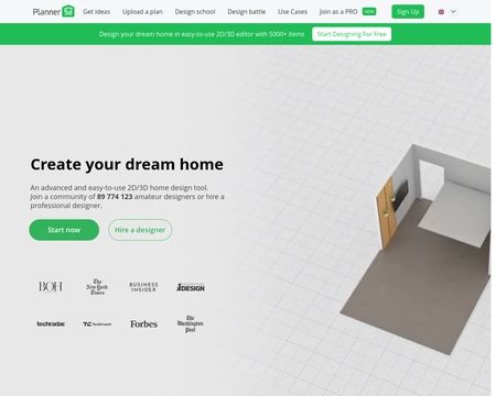 website thubmnail of Planner5d