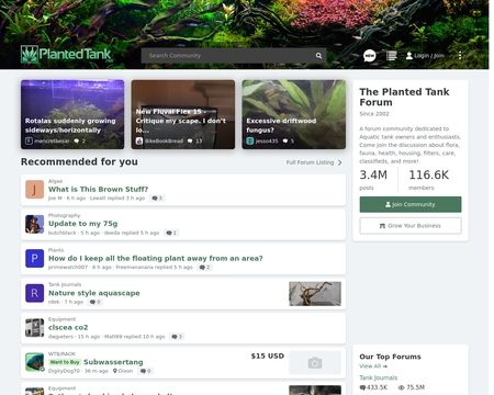 website thubmnail of The Planted Tank Forum