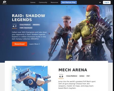 website thubmnail of Plarium