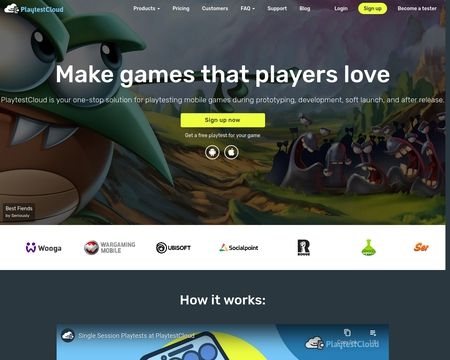 website thubmnail of Playtestcloud