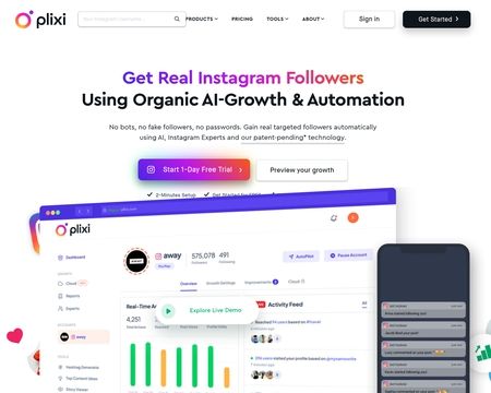 website thubmnail of Plixi