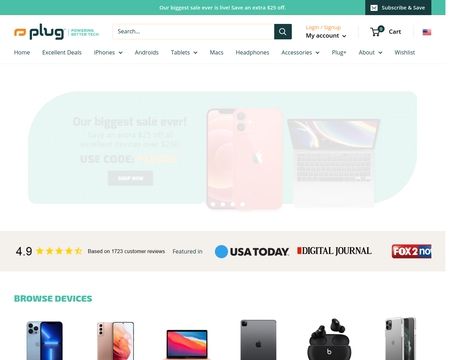 website thubmnail of Plug.tech