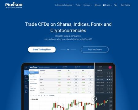 website thubmnail of Plus 500