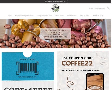 website thubmnail of Pods & Beans