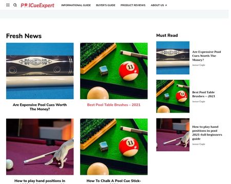 website thubmnail of Poolcueexpert