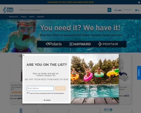 website thubmnail of PoolSupplyWorld