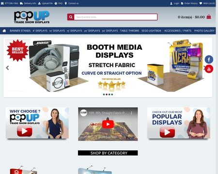 website thubmnail of Popuptradeshowdisplays