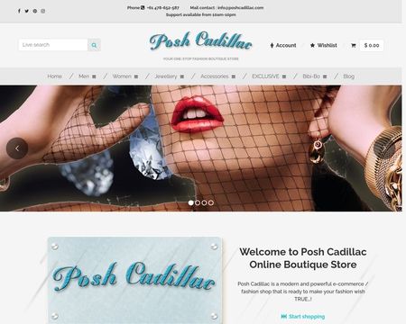 website thubmnail of Posh Cadillac