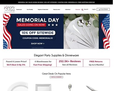 website thubmnail of PoshPartySupplies