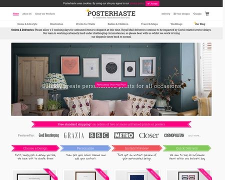 website thubmnail of PosterHaste