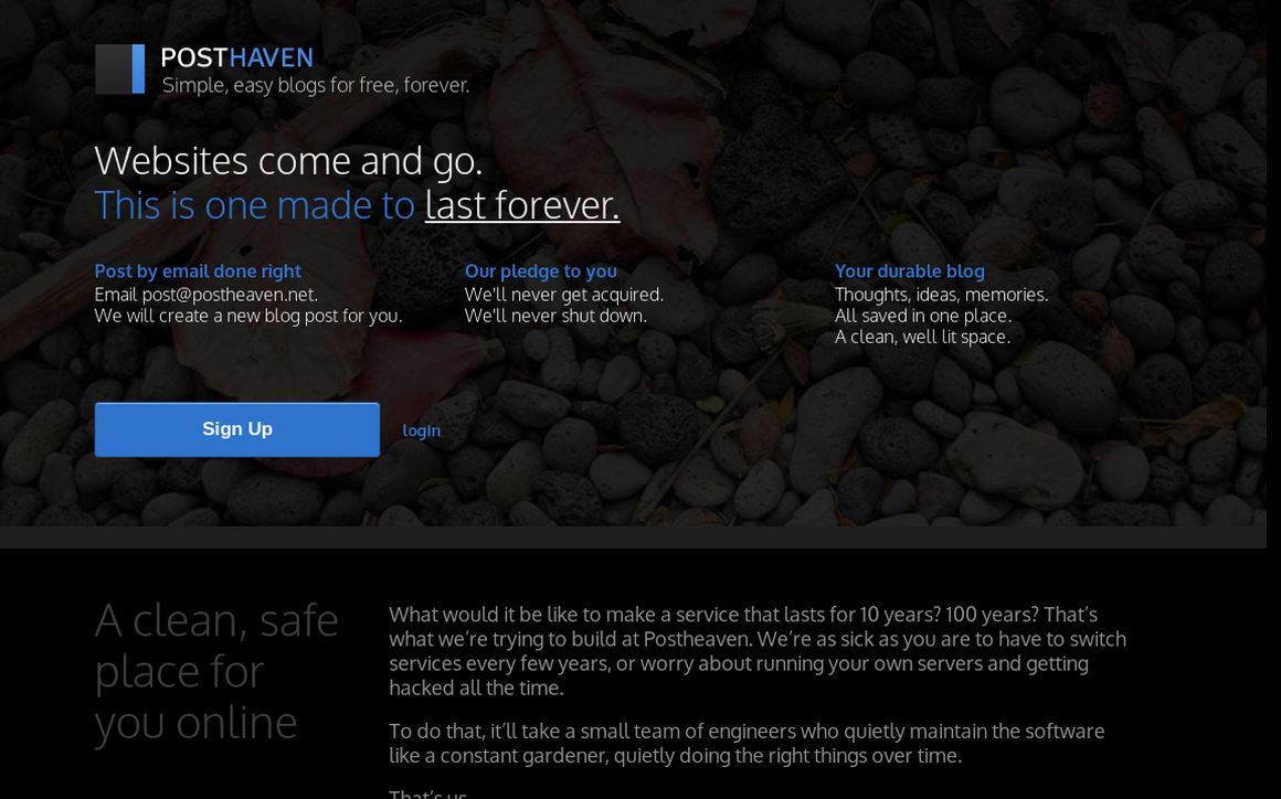 website thubmnail of Postheaven.net