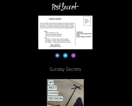 website thubmnail of PostSecret