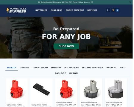 website thubmnail of Power Tool Express