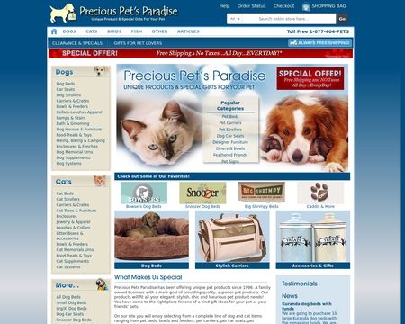 website thubmnail of Precious Pets Paradise