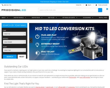website thubmnail of Precision LED