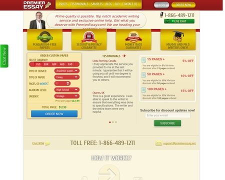 website thubmnail of Premier Essay