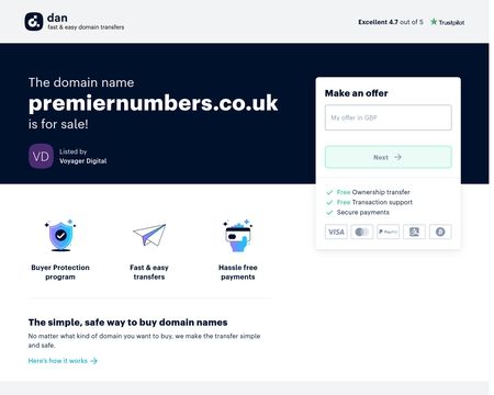 website thubmnail of PremierNumbers.co.uk