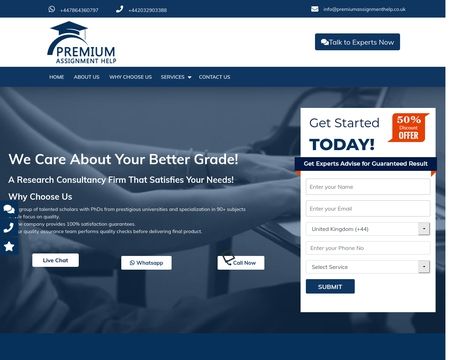 website thubmnail of Premium Assignment Help
