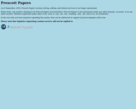 website thubmnail of PrescottPapers
