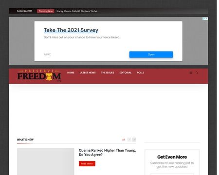 website thubmnail of PreserveFreedom.org