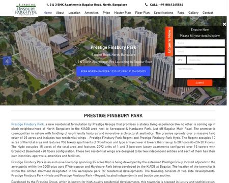 website thubmnail of Prestigefinsburypark.gen.in