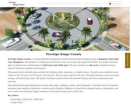 website thubmnail of Prestigekingscounty.net.in