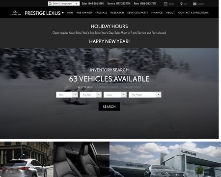 website thubmnail of Prestigelexus