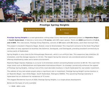 website thubmnail of Prestigespringheights.info