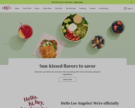 website thubmnail of Pret