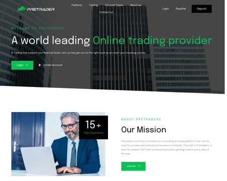 website thubmnail of Pretraders