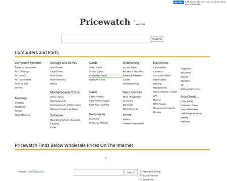 website thubmnail of Pricewatch