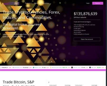 website thubmnail of Primehubregion