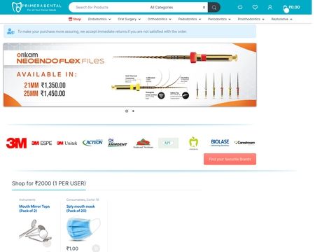 website thubmnail of Primeradentalhub