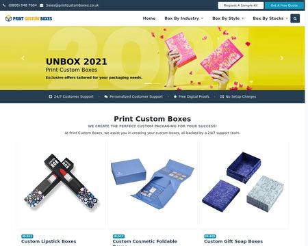 website thubmnail of Printcustomboxes.co.uk