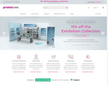 website thubmnail of Printed.com