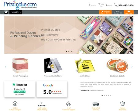 website thubmnail of Printingblue.com