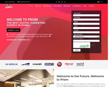 website thubmnail of Prism Digital