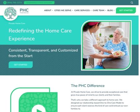 website thubmnail of Privatehomecarestl