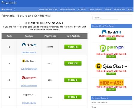website thubmnail of Privatoria.net