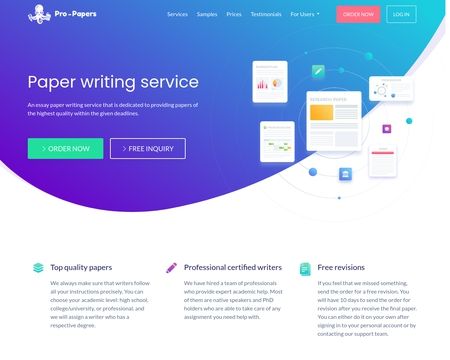 website thubmnail of Pro-Papers