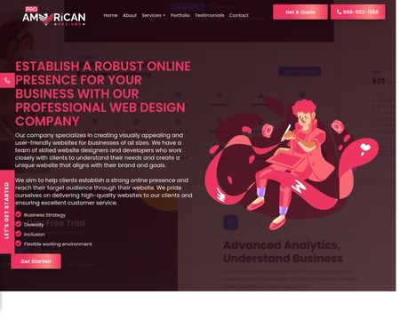 website thubmnail of Pro American Designs