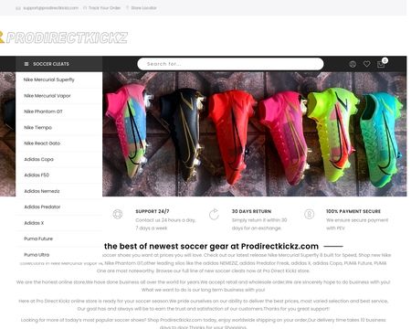 website thubmnail of Prodirectkickz