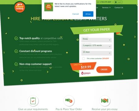 website thubmnail of Proessaywriting.com