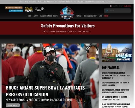 website thubmnail of Profootballhof