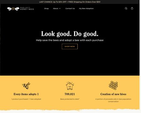 website thubmnail of The Project Honey Bees