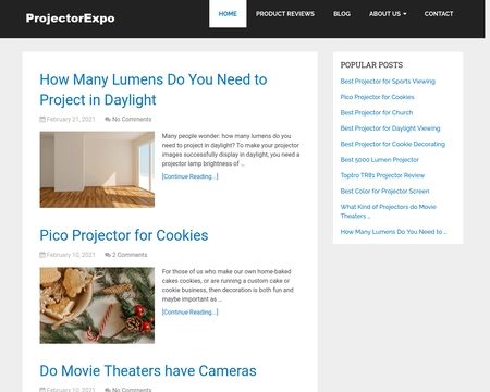 website thubmnail of Projectorexpo