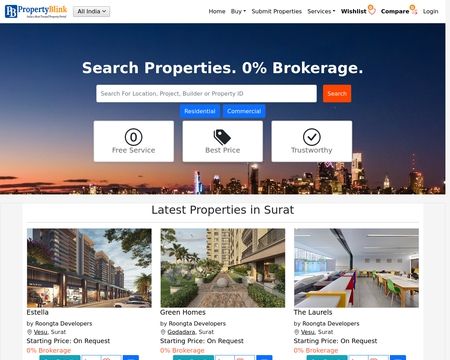 website thubmnail of Propertyblink