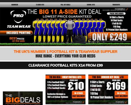 website thubmnail of ProSoccerUK