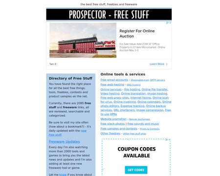 website thubmnail of Prospector.cz