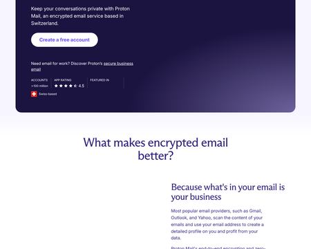 website thubmnail of ProtonMail